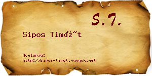 Sipos Timót névjegykártya
