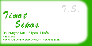timot sipos business card